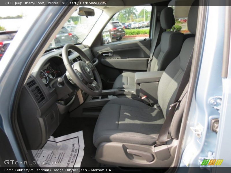 Winter Chill Pearl / Dark Slate Gray 2012 Jeep Liberty Sport