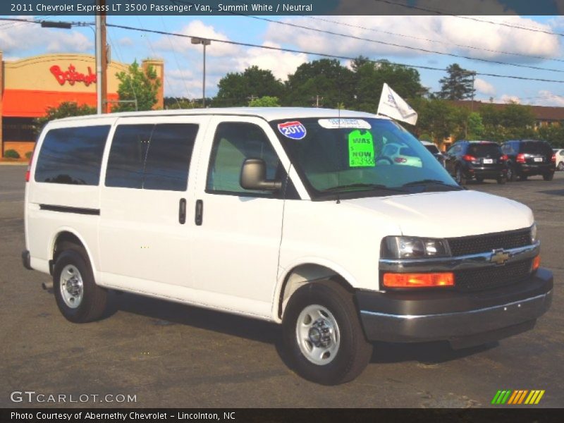 Summit White / Neutral 2011 Chevrolet Express LT 3500 Passenger Van