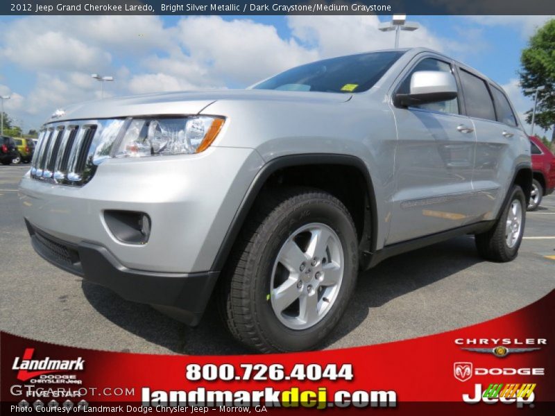 Bright Silver Metallic / Dark Graystone/Medium Graystone 2012 Jeep Grand Cherokee Laredo