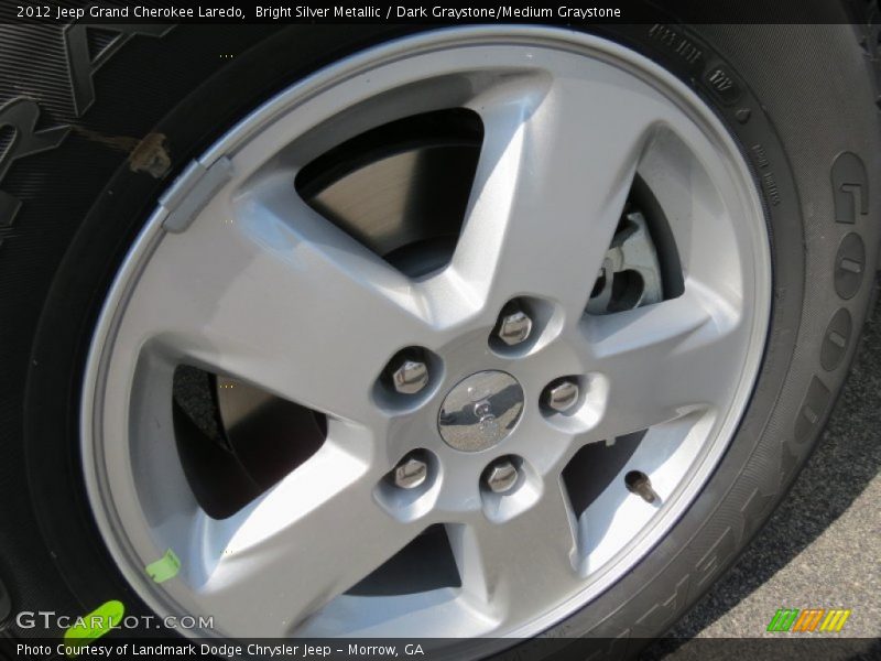 Bright Silver Metallic / Dark Graystone/Medium Graystone 2012 Jeep Grand Cherokee Laredo