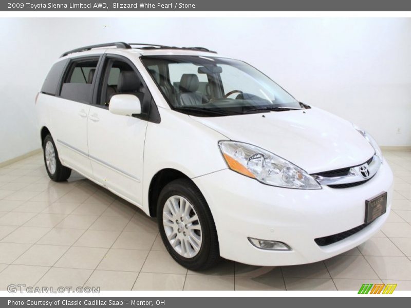 Blizzard White Pearl / Stone 2009 Toyota Sienna Limited AWD
