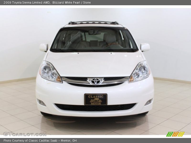 Blizzard White Pearl / Stone 2009 Toyota Sienna Limited AWD