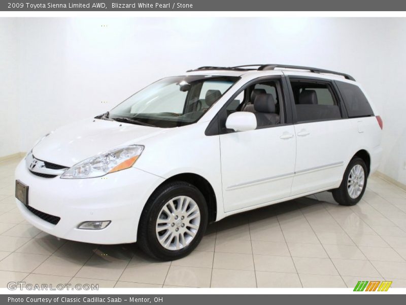 Blizzard White Pearl / Stone 2009 Toyota Sienna Limited AWD