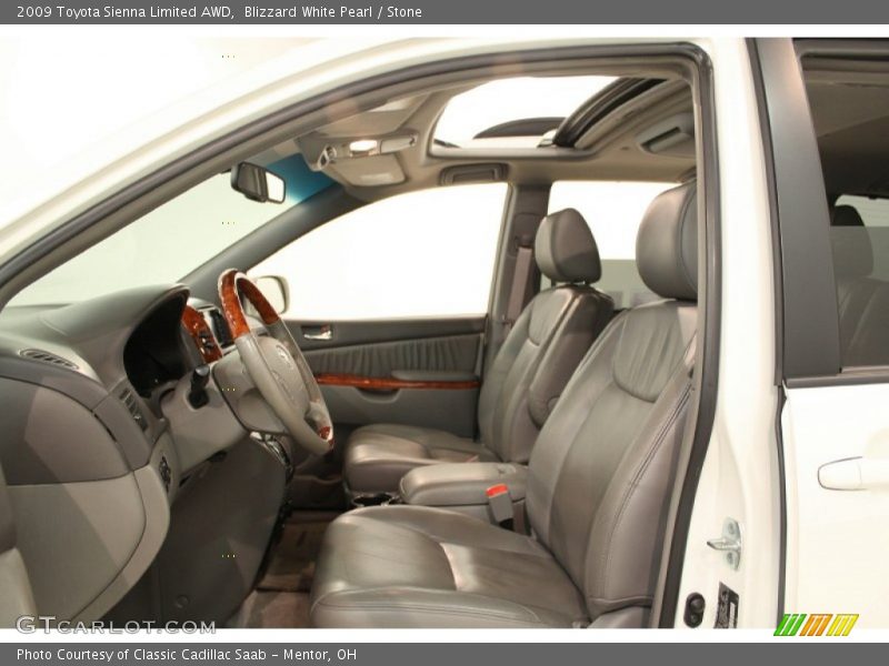 Blizzard White Pearl / Stone 2009 Toyota Sienna Limited AWD