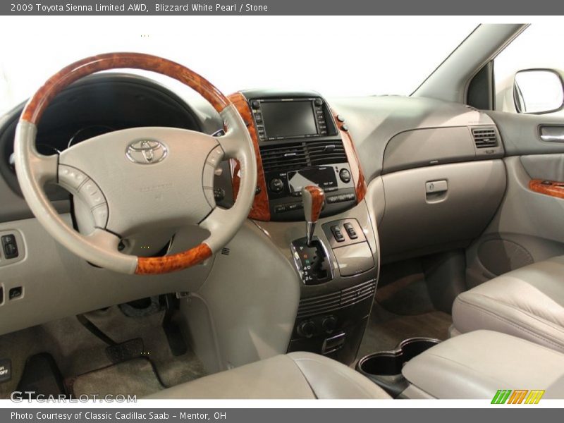 Blizzard White Pearl / Stone 2009 Toyota Sienna Limited AWD