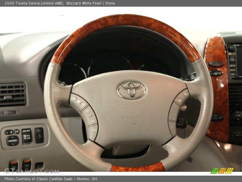 Blizzard White Pearl / Stone 2009 Toyota Sienna Limited AWD