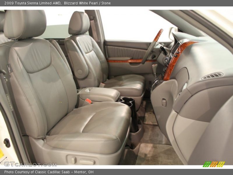 Blizzard White Pearl / Stone 2009 Toyota Sienna Limited AWD