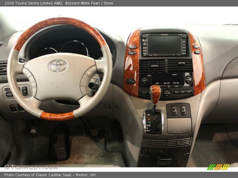 Blizzard White Pearl / Stone 2009 Toyota Sienna Limited AWD