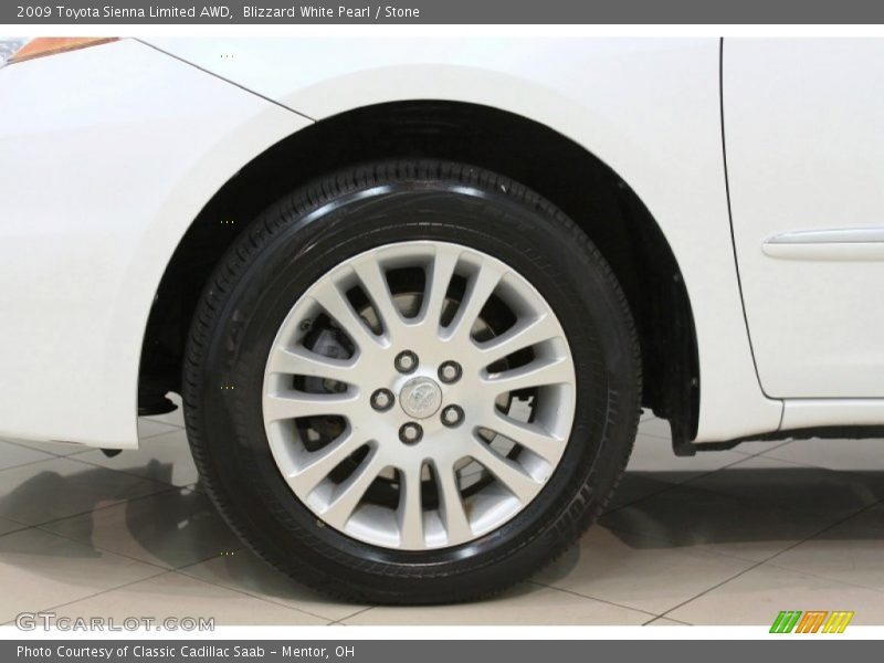 Blizzard White Pearl / Stone 2009 Toyota Sienna Limited AWD