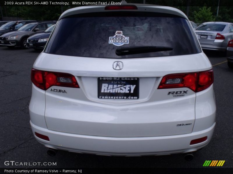 White Diamond Pearl / Ebony 2009 Acura RDX SH-AWD Technology