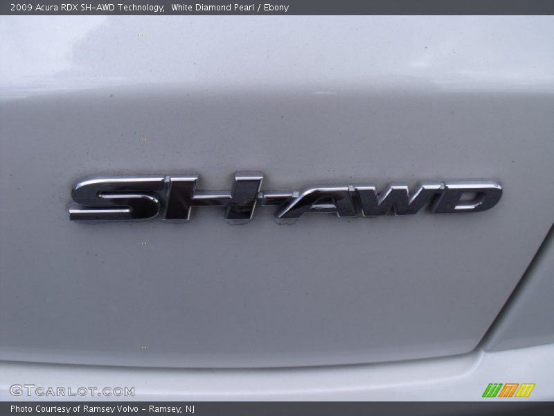 White Diamond Pearl / Ebony 2009 Acura RDX SH-AWD Technology
