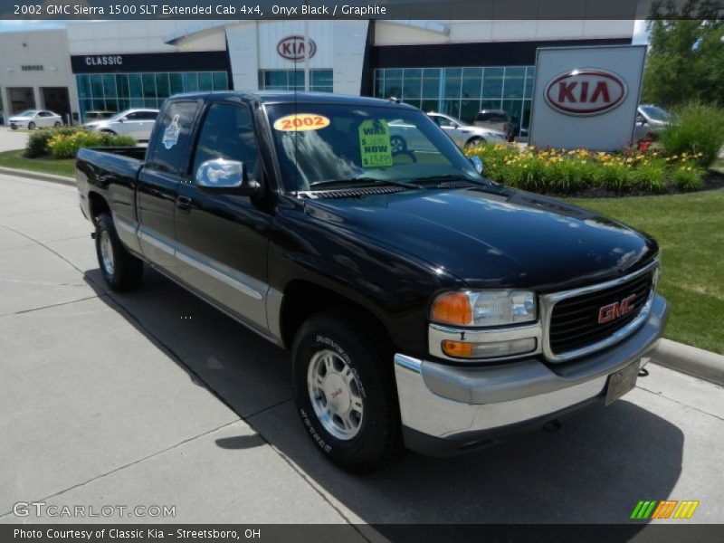 Onyx Black / Graphite 2002 GMC Sierra 1500 SLT Extended Cab 4x4