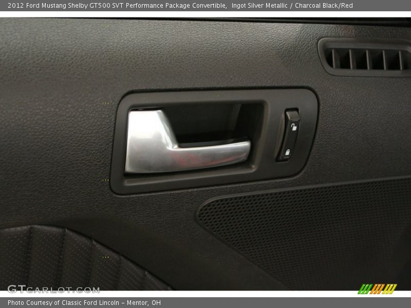 Ingot Silver Metallic / Charcoal Black/Red 2012 Ford Mustang Shelby GT500 SVT Performance Package Convertible