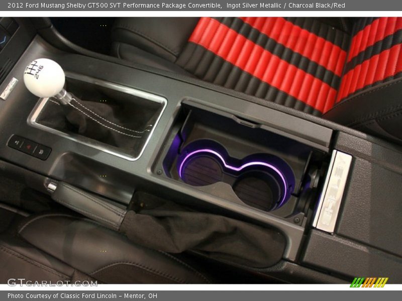 Ingot Silver Metallic / Charcoal Black/Red 2012 Ford Mustang Shelby GT500 SVT Performance Package Convertible