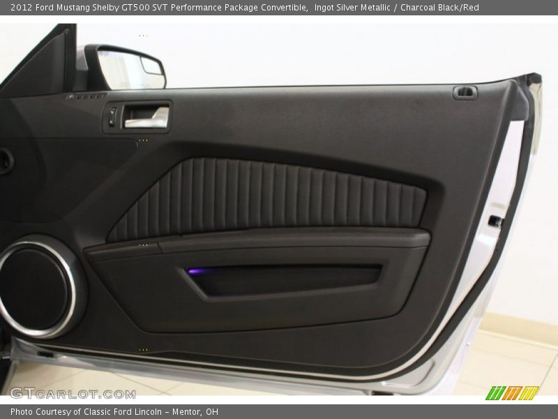 Ingot Silver Metallic / Charcoal Black/Red 2012 Ford Mustang Shelby GT500 SVT Performance Package Convertible