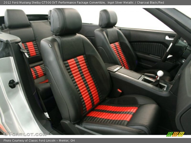  2012 Mustang Shelby GT500 SVT Performance Package Convertible Charcoal Black/Red Interior
