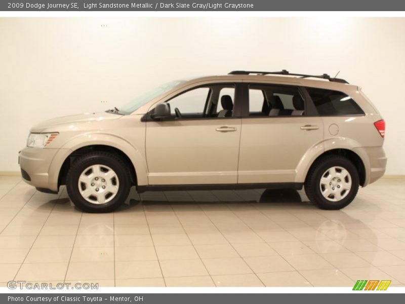 Light Sandstone Metallic / Dark Slate Gray/Light Graystone 2009 Dodge Journey SE