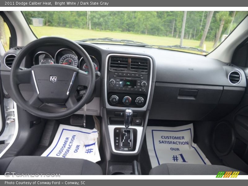 Bright White / Dark Slate Gray 2011 Dodge Caliber Heat