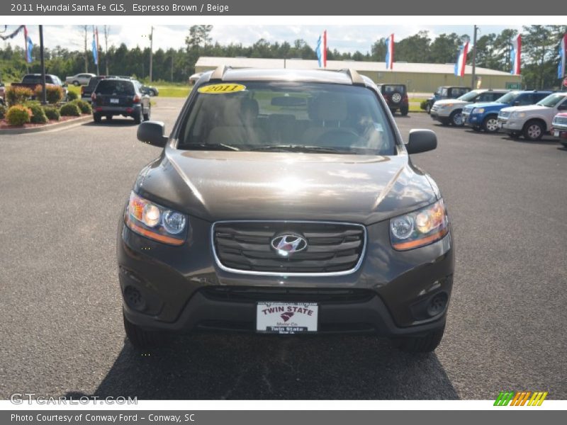 Espresso Brown / Beige 2011 Hyundai Santa Fe GLS