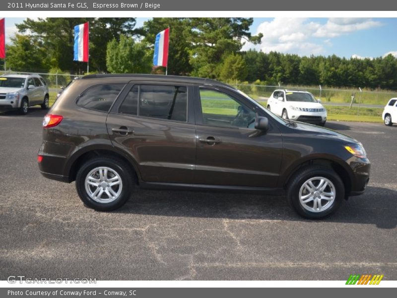 Espresso Brown / Beige 2011 Hyundai Santa Fe GLS