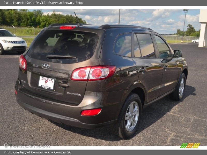 Espresso Brown / Beige 2011 Hyundai Santa Fe GLS