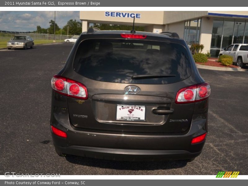 Espresso Brown / Beige 2011 Hyundai Santa Fe GLS