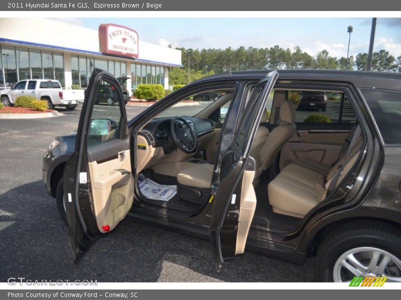 Espresso Brown / Beige 2011 Hyundai Santa Fe GLS