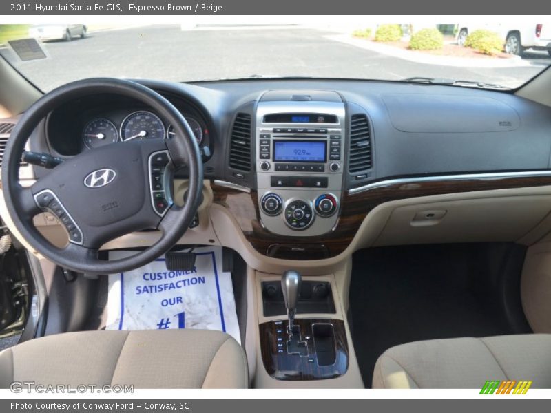 Espresso Brown / Beige 2011 Hyundai Santa Fe GLS