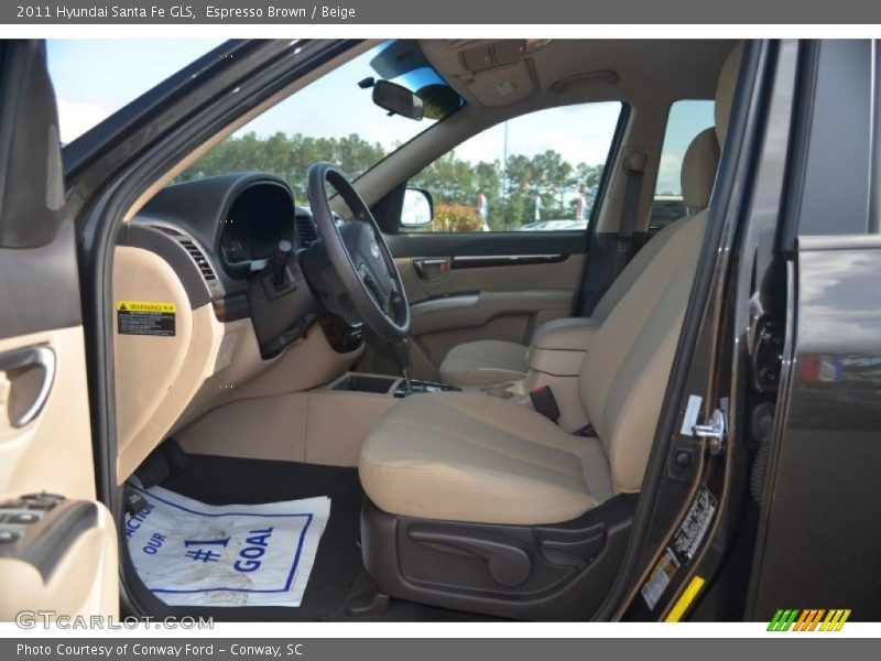 Espresso Brown / Beige 2011 Hyundai Santa Fe GLS
