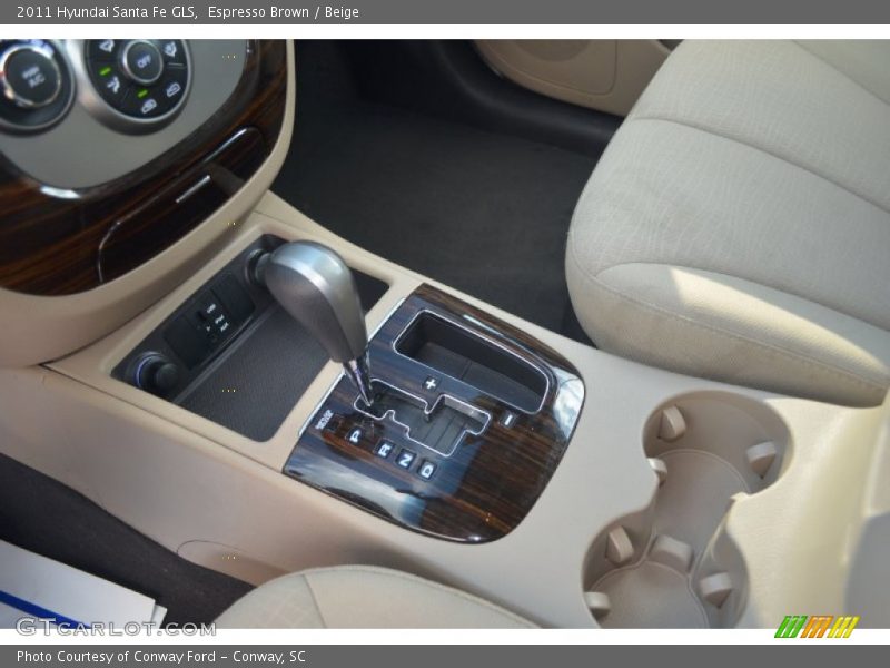 Espresso Brown / Beige 2011 Hyundai Santa Fe GLS