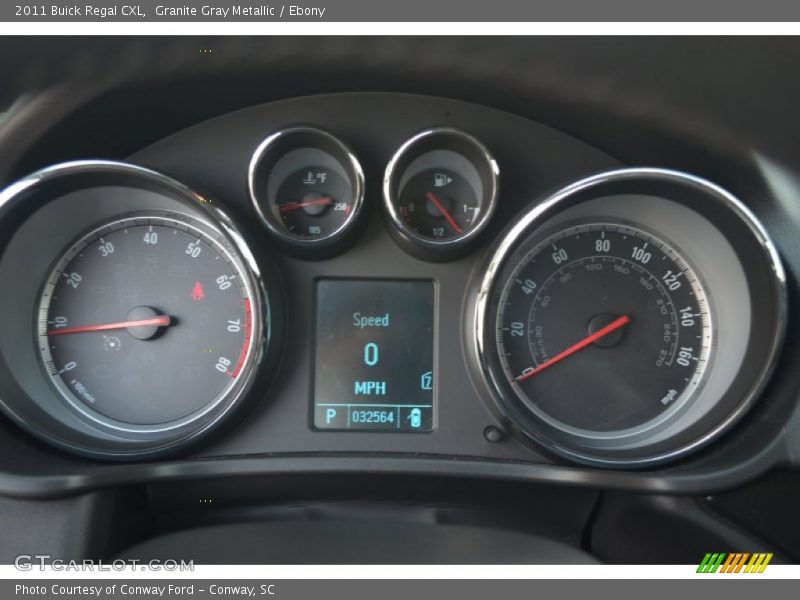 Granite Gray Metallic / Ebony 2011 Buick Regal CXL