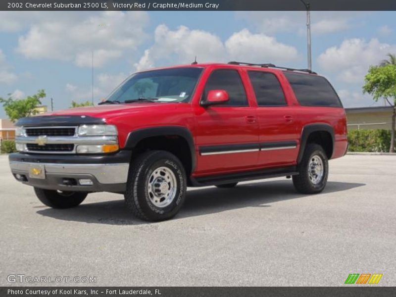 Victory Red / Graphite/Medium Gray 2002 Chevrolet Suburban 2500 LS