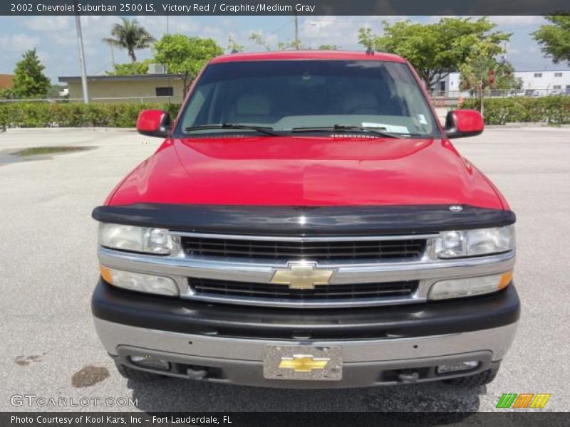 Victory Red / Graphite/Medium Gray 2002 Chevrolet Suburban 2500 LS