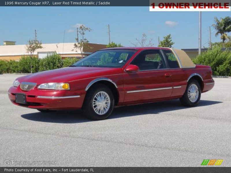 Laser Red Tinted Metallic / Saddle 1996 Mercury Cougar XR7