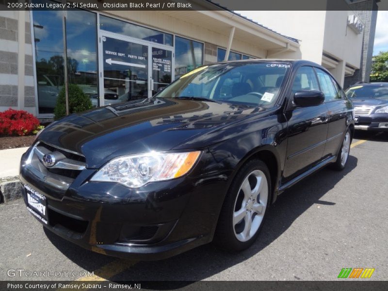 Obsidian Black Pearl / Off Black 2009 Subaru Legacy 2.5i Sedan