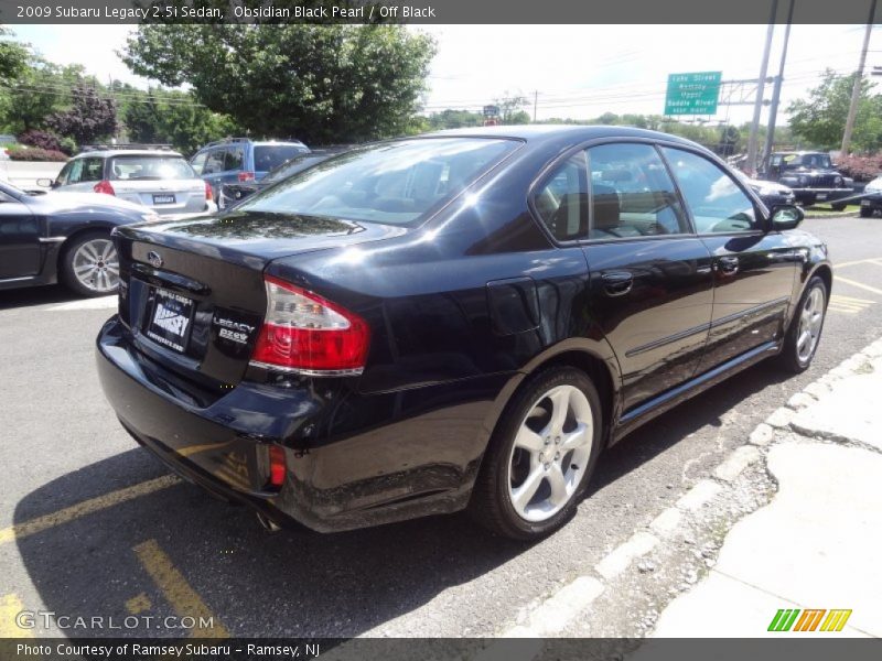 Obsidian Black Pearl / Off Black 2009 Subaru Legacy 2.5i Sedan