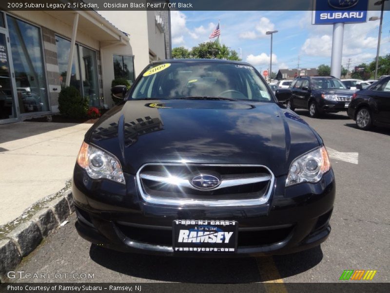 Obsidian Black Pearl / Off Black 2009 Subaru Legacy 2.5i Sedan
