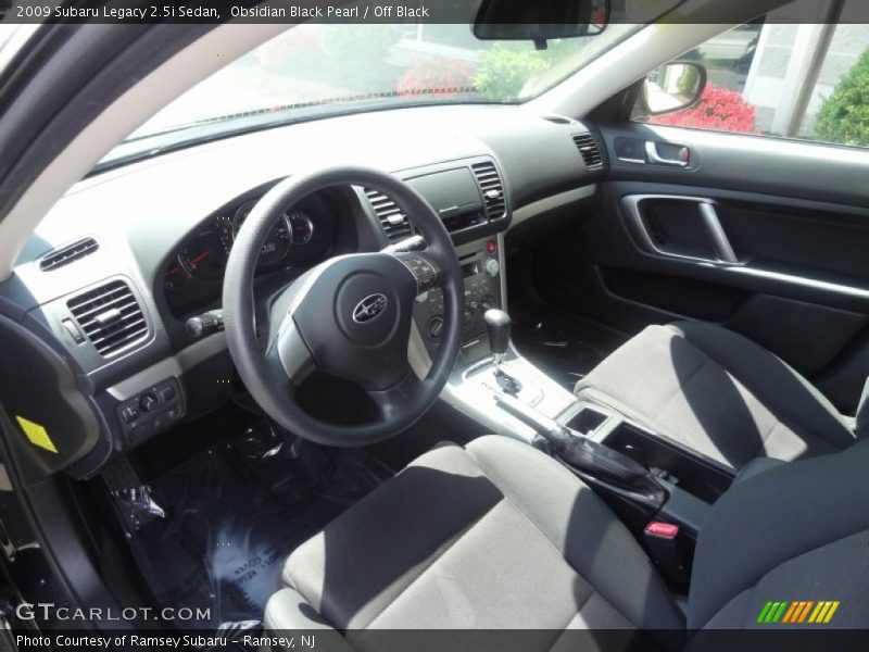 Obsidian Black Pearl / Off Black 2009 Subaru Legacy 2.5i Sedan