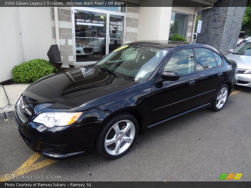 Obsidian Black Pearl / Off Black 2009 Subaru Legacy 2.5i Sedan