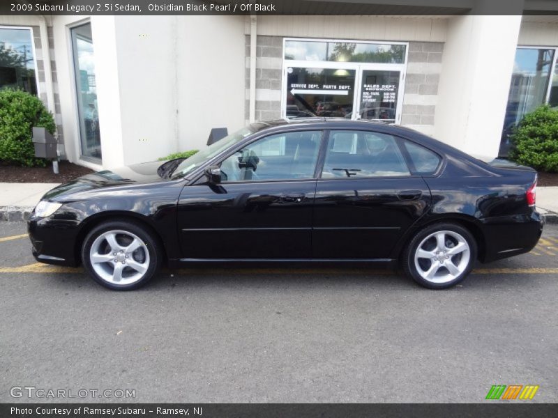 Obsidian Black Pearl / Off Black 2009 Subaru Legacy 2.5i Sedan