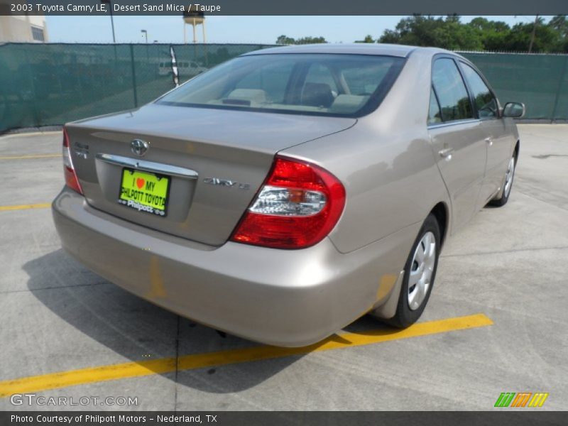 Desert Sand Mica / Taupe 2003 Toyota Camry LE
