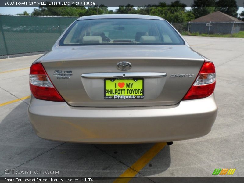 Desert Sand Mica / Taupe 2003 Toyota Camry LE