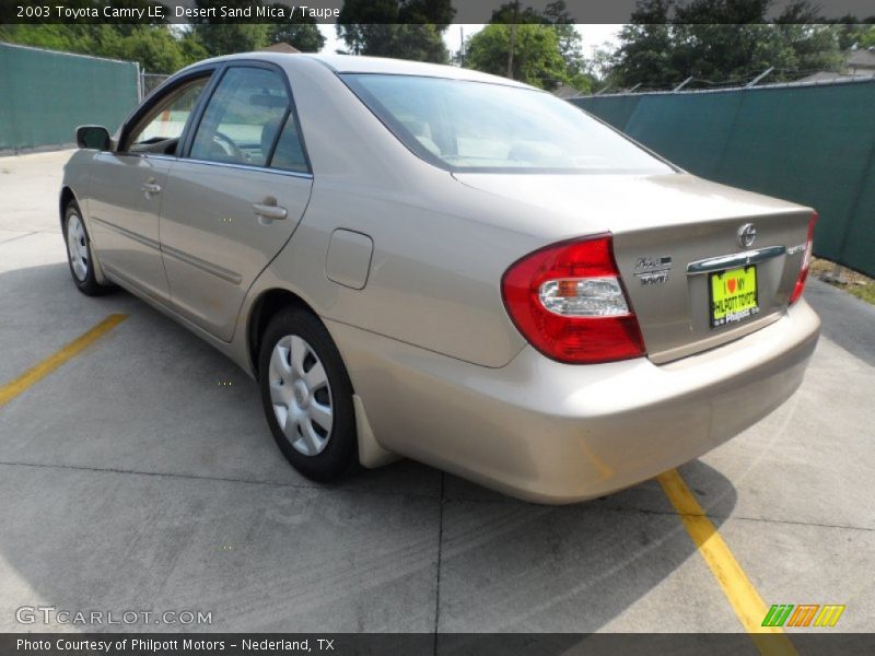Desert Sand Mica / Taupe 2003 Toyota Camry LE
