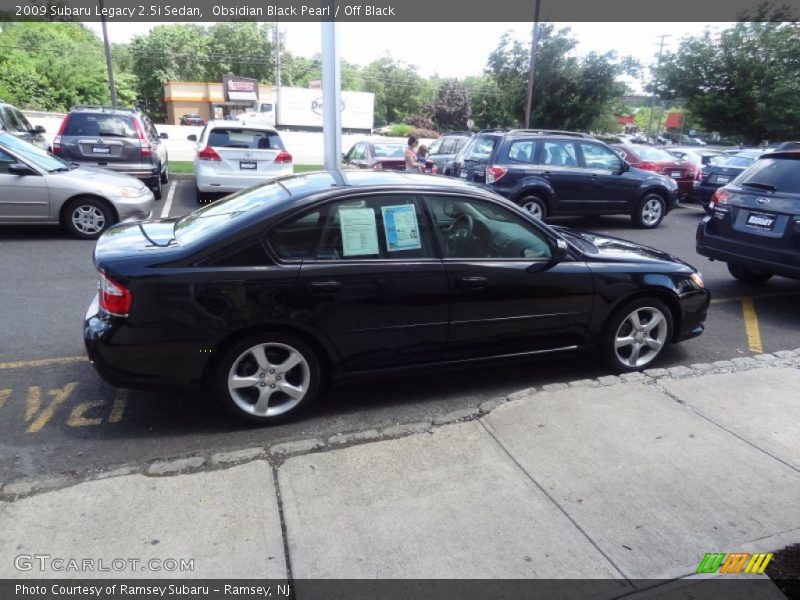 Obsidian Black Pearl / Off Black 2009 Subaru Legacy 2.5i Sedan