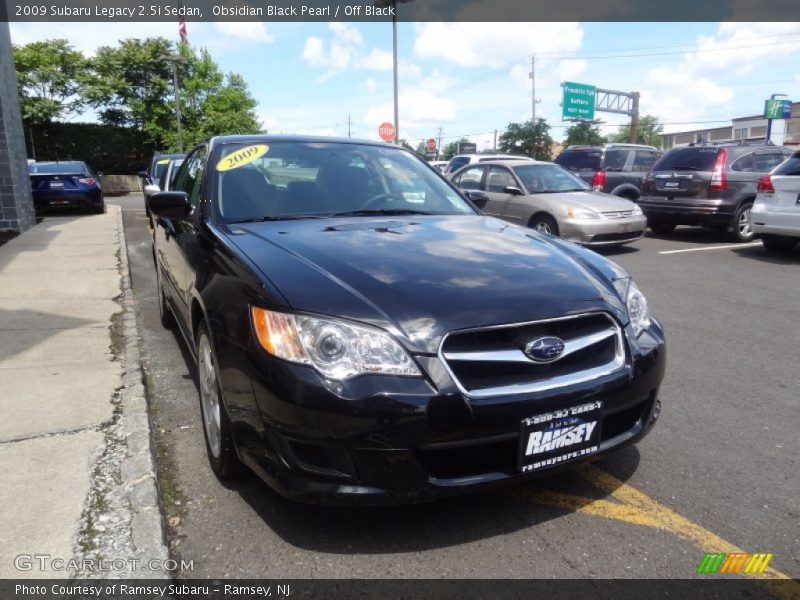 Obsidian Black Pearl / Off Black 2009 Subaru Legacy 2.5i Sedan