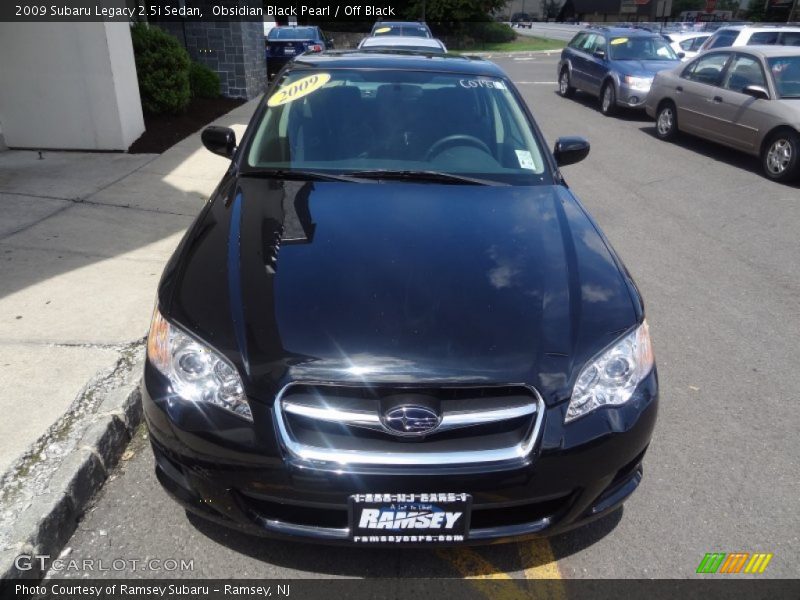 Obsidian Black Pearl / Off Black 2009 Subaru Legacy 2.5i Sedan