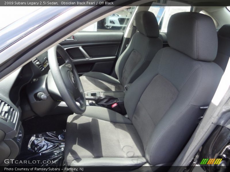 Obsidian Black Pearl / Off Black 2009 Subaru Legacy 2.5i Sedan