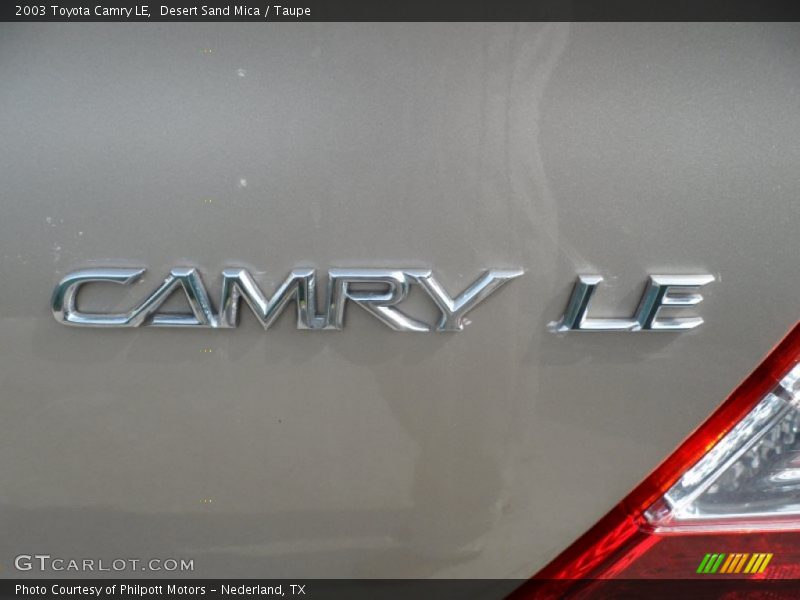 Desert Sand Mica / Taupe 2003 Toyota Camry LE