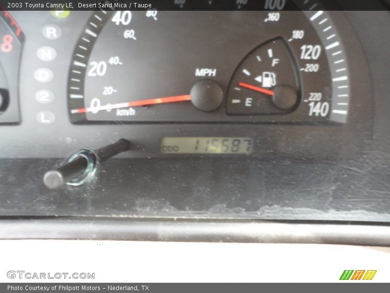 Desert Sand Mica / Taupe 2003 Toyota Camry LE