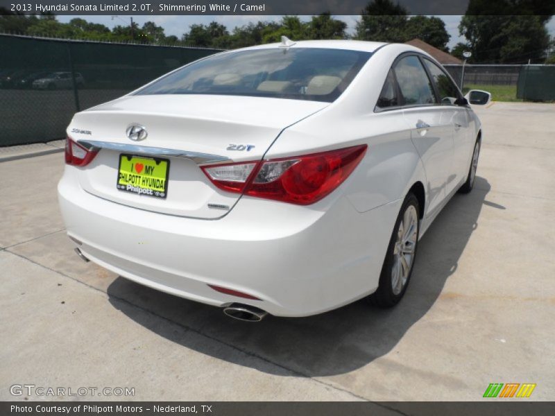 Shimmering White / Camel 2013 Hyundai Sonata Limited 2.0T